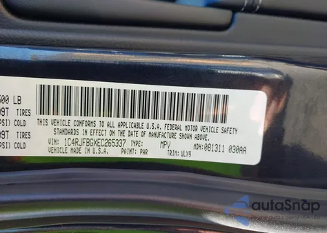 2014 Jeep Grand Cherokee Limited z USA, uszkodzony, nr VIN 1C4RJFBGXEC265337